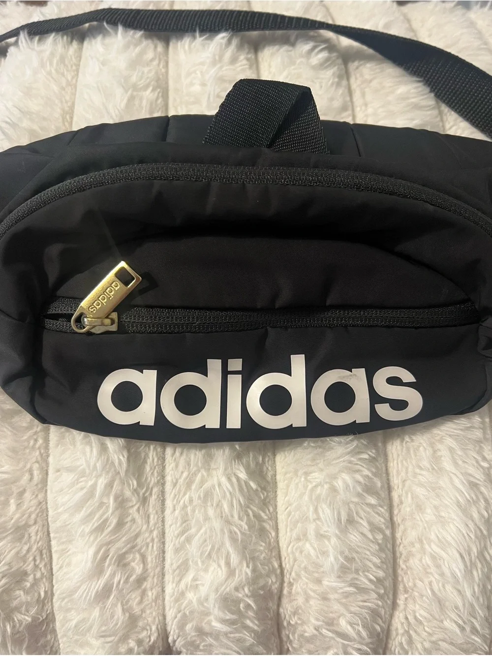 adidas Black Sling/Fanny Pack with White Logo